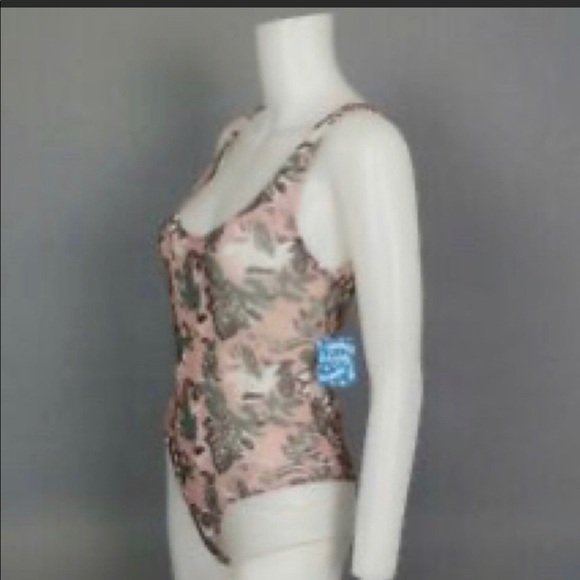 Free People Printed Woven Bodysuit-XS - Picture 2 of 3
